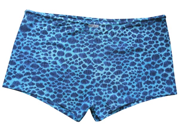 Badehose durchbäunend Panty Gr. 9 Leoprint in blau