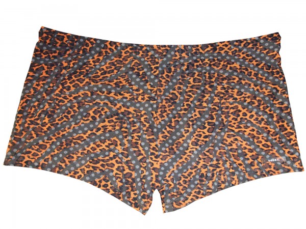 Badehose durchbräunend Panty Punkte in orange/grau